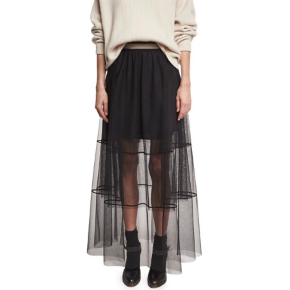 Brunello Cucinelli Tulle Maxi Skirt